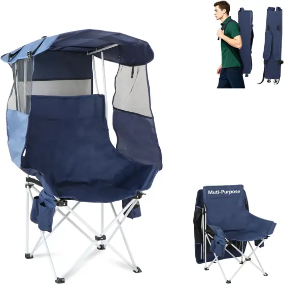 Folding Camping Chair with Canopy,… — Photo 1