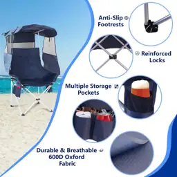 Folding Camping Chair with Canopy,… — Photo 3