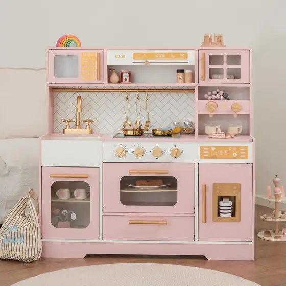 Wooden Play Kitchen for Kids,… — Photo 1