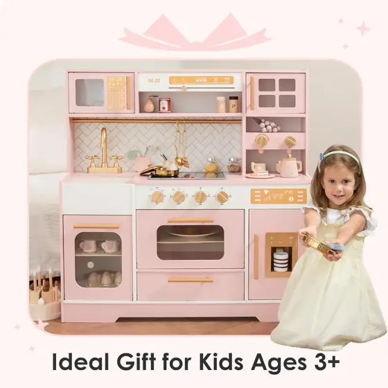 Wooden Play Kitchen for Kids,… — Photo 2