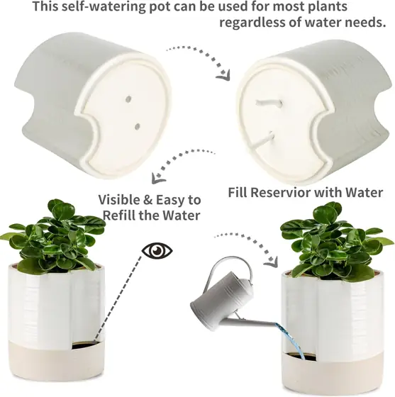 Nihow Ceramic Self Watering Plant… — Photo 3