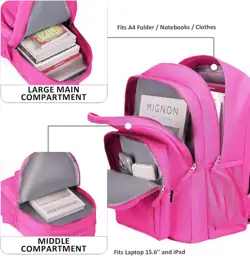 abshoo Girls Solid Color Backpack… — Photo 2