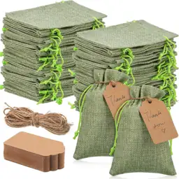 Woanger 100 Pcs Drawstring Burlap… — Photo 1