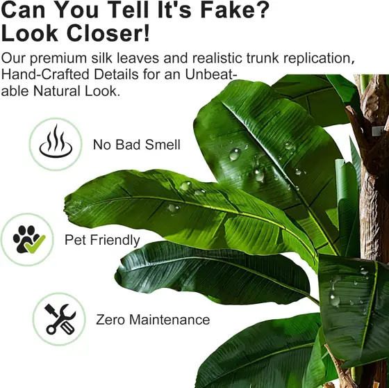 Artificial Banana Tree 9ft, Low-Maintenance… — Photo 3