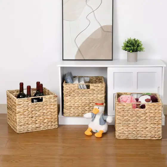 12x12x10in Water Hyacinth Storage Baskets… — Photo 2