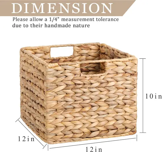 12x12x10in Water Hyacinth Storage Baskets… — Photo 3