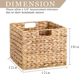 12x12x10in Water Hyacinth Storage Baskets… — Photo 3