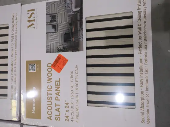Gray Wood Slat Acoustic Panels… — Photo 4