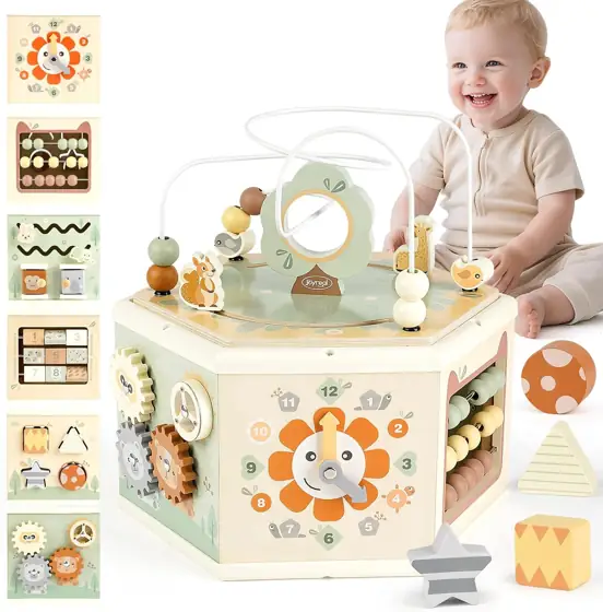 Wooden Activity Cube - 11-in-1… — Photo 1