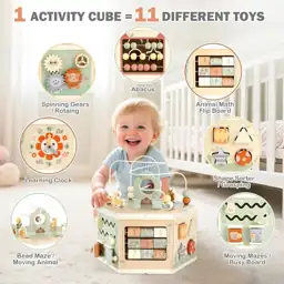 Wooden Activity Cube - 11-in-1… — Photo 2