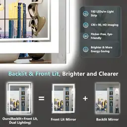 24x30 LED Bathroom Mirror, Backlit… — Photo 3