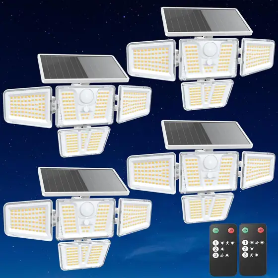Solar Flood Lights Outdoor,White Motion… — Photo 1
