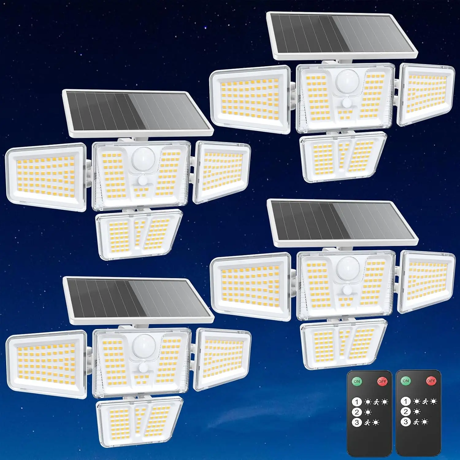 Solar Flood Lights Outdoor,White Motion… — Photo 1