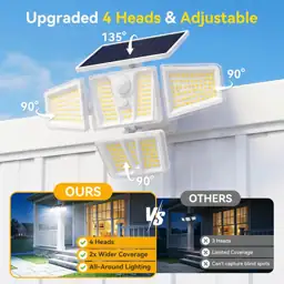 Solar Flood Lights Outdoor,White Motion… — Photo 2