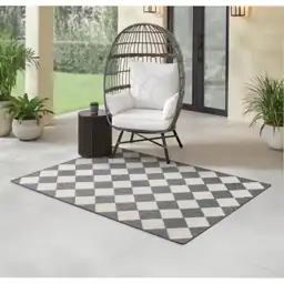 Hampton Bay Black/Ivory Diamond 8… — Photo 2