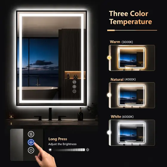 Antok 30x36 Vanity Mirror, Black… — Photo 3