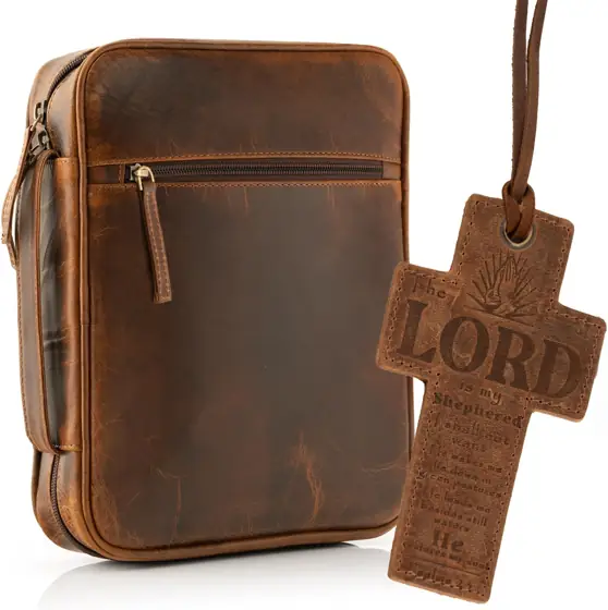 ELIZO Leather Bible Cover for… — Photo 1