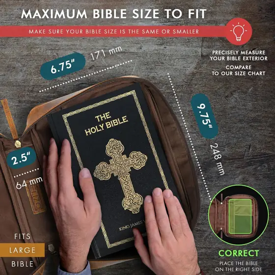 ELIZO Leather Bible Cover for… — Photo 2