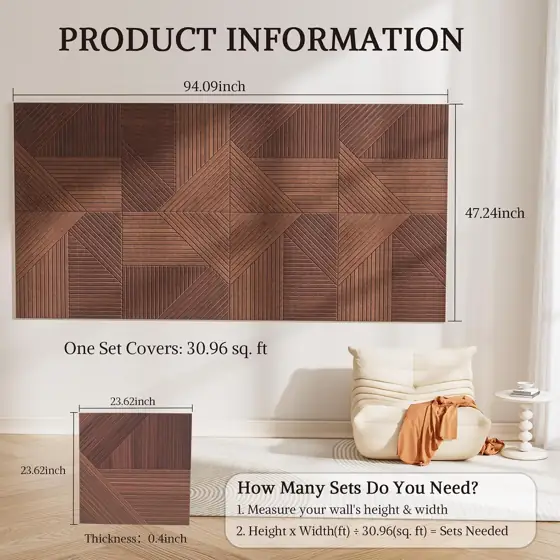 Acoustic Wall Panels, 8 Piece… — Photo 2