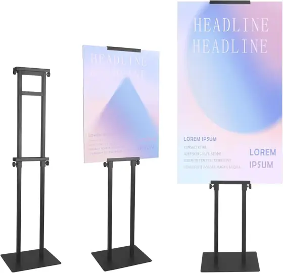 QKA Heavy-Duty Poster Stand, Adjustable… — Photo 2