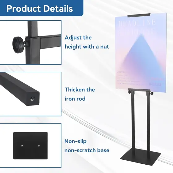QKA Heavy-Duty Poster Stand, Adjustable… — Photo 3