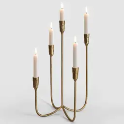 5-Candle Cast Iron Metal Candelabra… — Photo 1