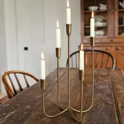 5-Candle Cast Iron Metal Candelabra… — Photo 3