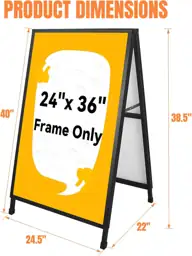 A Frame Sign 24x36, Heavy… — Photo 3