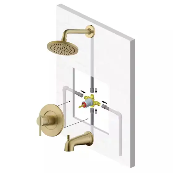 Dorind Single-Handle 1-Spray Tub and… — Photo 2