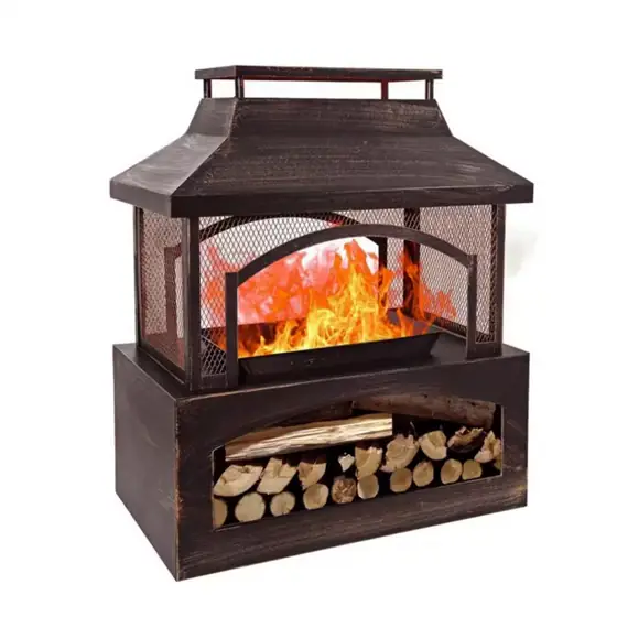 37 in. Steel Outdoor Wood… — Photo 1