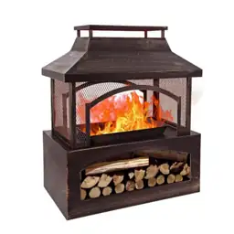 37 in. Steel Outdoor Wood… — Photo 1
