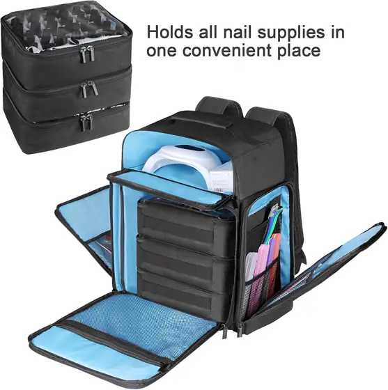 Nail Polish Organizer Backpack Holds… — Photo 2