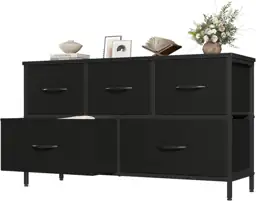 OLIXIS 5-Drawer Black Dresser, Closet… — Photo 1