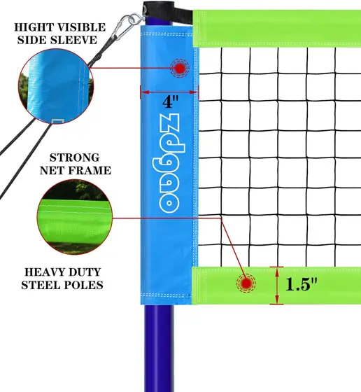 Zdgao 32FT Outdoor&Portable Volleyball Net-Adjustable… — Photo 2