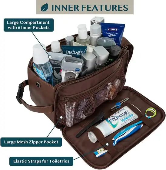 PAVILIA Toiletry Bag for Men,… — Photo 2