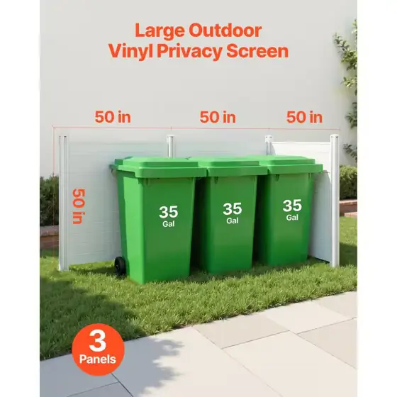 3-Panel Outdoor Privacy Screen, 50… — Photo 2