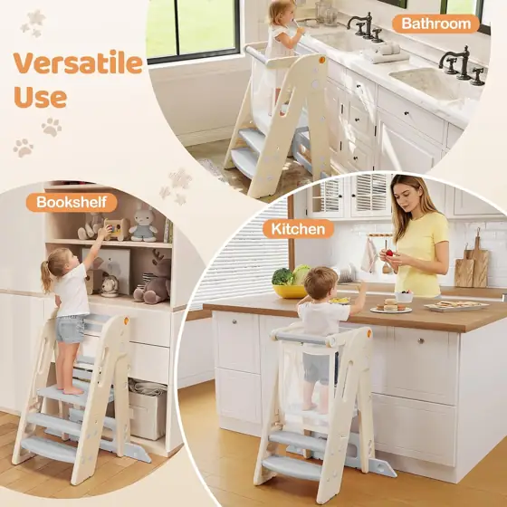 Onasti Foldable Toddler Tower Kitchen… — Photo 2