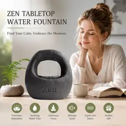 Tabletop Water Fountain 7.8" Indoor… — Photo 2