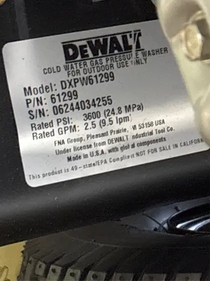 DEWALT 3600 PSI 2.5 GPM… — Photo 5