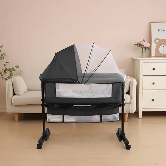 YADAQE Baby Cradle, Freestanding Bedside… — Photo 1
