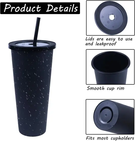 30 Pack Black Plastic Cups… — Photo 2