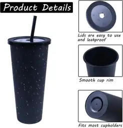 30 Pack Black Plastic Cups… — Photo 2