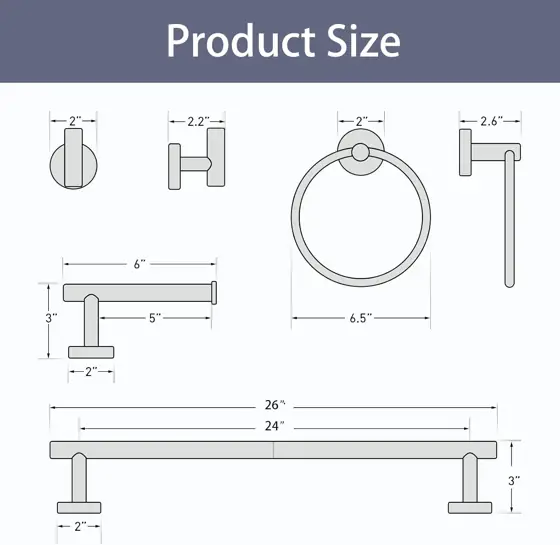 Bathroom Hardware Set, 24 Inch… — Photo 2