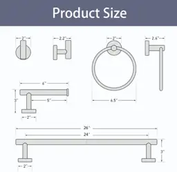 Bathroom Hardware Set, 24 Inch… — Photo 2