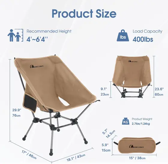 MOON LENCE Portable Camping Chair… — Photo 2
