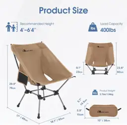 MOON LENCE Portable Camping Chair… — Photo 2