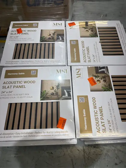 *16 boxes Brown Wood Slat… — Photo 3