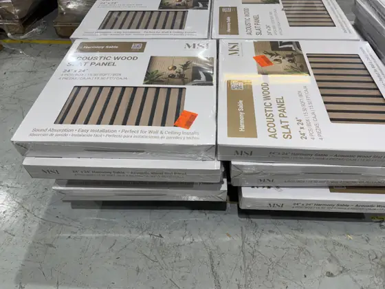 *16 boxes Brown Wood Slat… — Photo 4