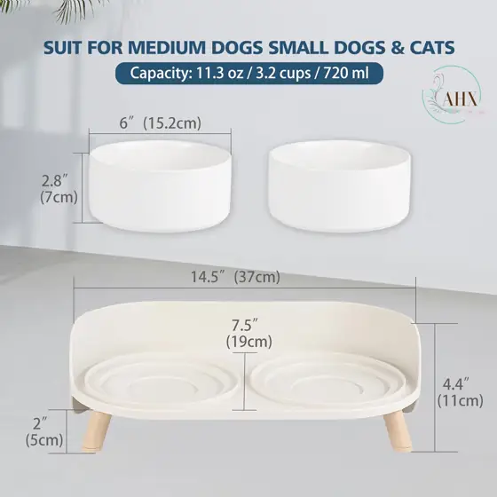 Elevated Ceramic Dog Bowl Set… — Photo 2