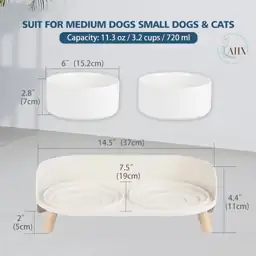 Elevated Ceramic Dog Bowl Set… — Photo 2